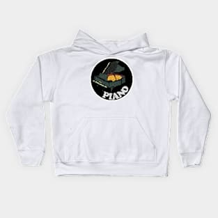 Rock Battle Card Game Piano Icon Kids Hoodie